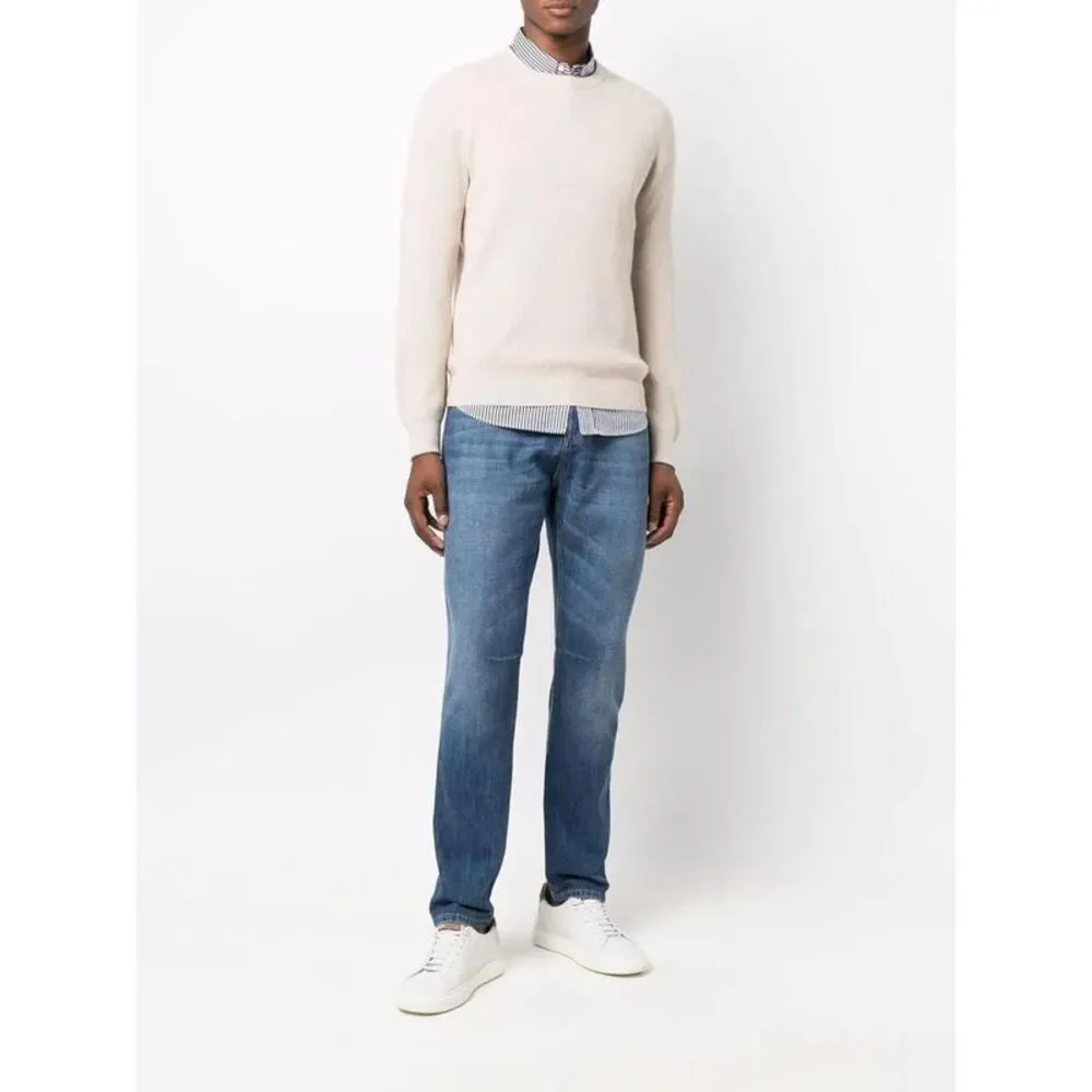 BRUNELLO CUCINELLI Men's Straight Leg Denim Jeans Men BLUE Pants - Picture 3 of 5